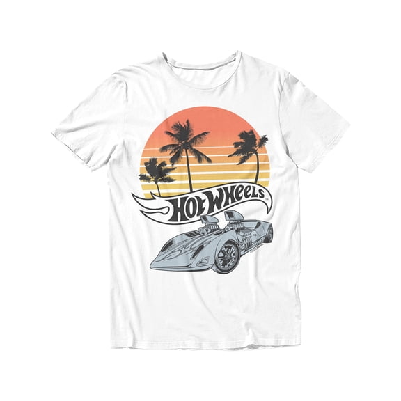 Hot Wheels Twin Mill Sunset Vintage Womens Graphic Short Sleeve T-Shirt (White, S-XXL)