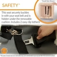 thumbnail image 6 of K&H Pet Products Bucket Booster Rectangle Pet Car Seat - Small - Chocolate and Tan, 6 of 7