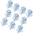 thumbnail image 1 of Clip de Papier, 10pcs Clip de Papier Bleu Bleu Rose Clip de Papier Fleur Bureau Clip Design Élevé, 1 of 8