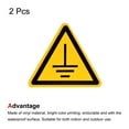 thumbnail image 3 of Uxcell Triangle Pay Attention to Grounding Warning Sign Self Adhesive 50mm 2Pcs, 3 of 4