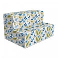 thumbnail image 1 of Floral Foldable Mattress, Geometric Flower and Leaves, 74.8" x 35.4", Eggshell Olive Green, by Ambesonne, 1 of 4