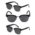 thumbnail image 1 of "The Executive" 3 Pair of Classic Unisex Semi-Rimless Bifocal Reading Sunglasses with Maximum UV Protection & Spring Hinges - Black - 2.50, 1 of 4