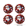 thumbnail image 3 of 4 Pack Christmas Themed Round Placemats,Washable Heat Resistant Table Mats, Holiday Dinner Party Table Decor, 3 of 6
