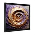 thumbnail image 5 of Designart "Tranquil Purple Pottery Spirals I" Abstract Spirals Picture Framed Canvas Prints, 5 of 5
