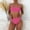 Hot Pink, variant on Women's 2 Piece Bikini Set Bathing Suits for Women Adjustable Spaghetti Straps Women's Swimsuit Black XL(XL)