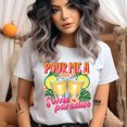 thumbnail image 2 of Pour Me a Shot of Some Paradise T-Shirt, Tropical Tequila Vacation Graphic Tee, Graphite Heather, Size 5XL, 2 of 6