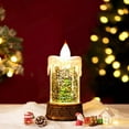thumbnail image 6 of Bfogop Christmas Flameless Candles Snow Globe Water Candles Lighted LED Battery Operated Candles Glittering Snow Globe for Christmas Holiday Xmas Party Table Centerpiece Home Decor, 6 of 6