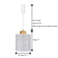 thumbnail image 3 of FSLiving Adjustable Wire Length H-Type Track Pendant Light E26 Wood Base Retro White Floral Pattern Shade for Pantry Farmhouse Bar Sink (Bulb & Ceiling Track Sold Separately) - 1 Light, 3 of 6