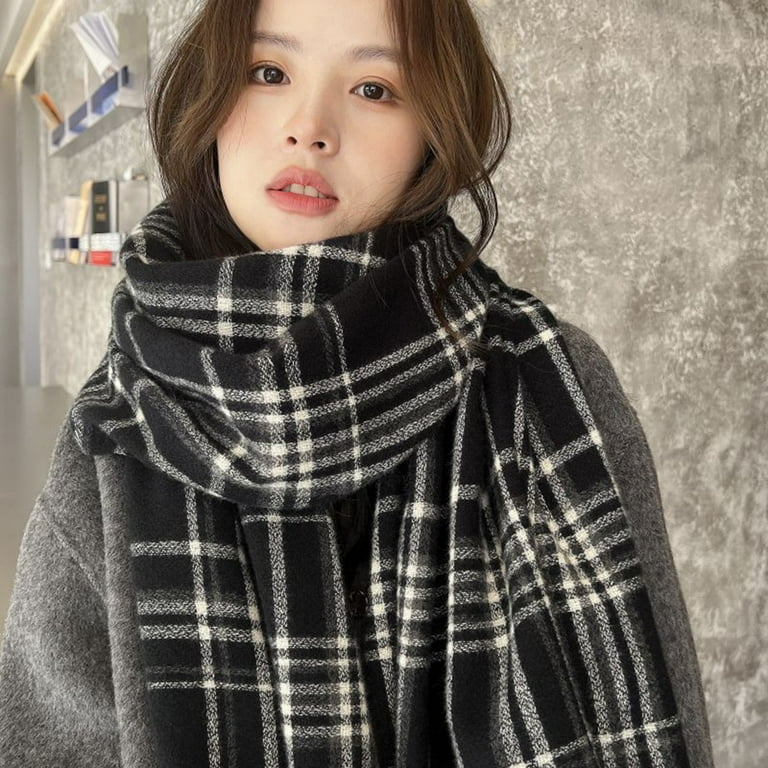 Plaid pashmina best sale