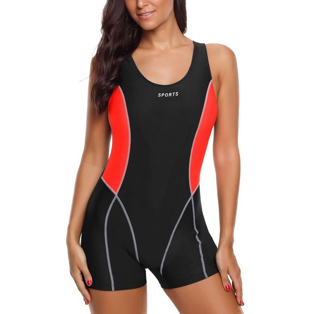 Women Quick-dry One Piece Swimwear Rash Guards Surfing Costume Sleeveless Chest Padded Bodysuit Bathing Suit Pool Beach SwimsuitM Gong Bohan LED