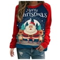 thumbnail image 1 of Chandail en Molleton de Noël pour Femmes à Manches Longues, Cardigan Imprimé, Pull de Mode, Veste Mi-Longue, Col Rond, Chaud, 1 of 5