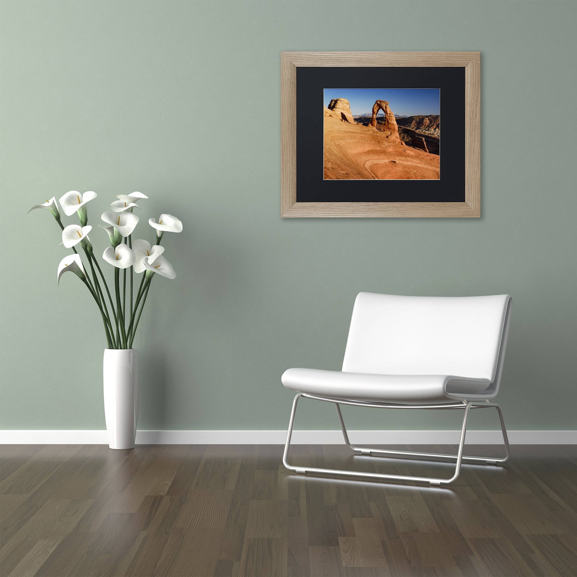 Trademark Fine Art "Stone Landmark" Canvas Art by Michael Blanchette Photography Black Matte, Birch Frame