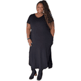 thumbnail image 5 of Women's Plus Size Basic Maxi Dress With Pockets, 5 of 5