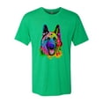 thumbnail image 2 of Wild Bobby, Colorful Happy German Shepherd Dog Animal Lover Mens Premium Tri Blend T-Shirt, Envy, Small, 2 of 3