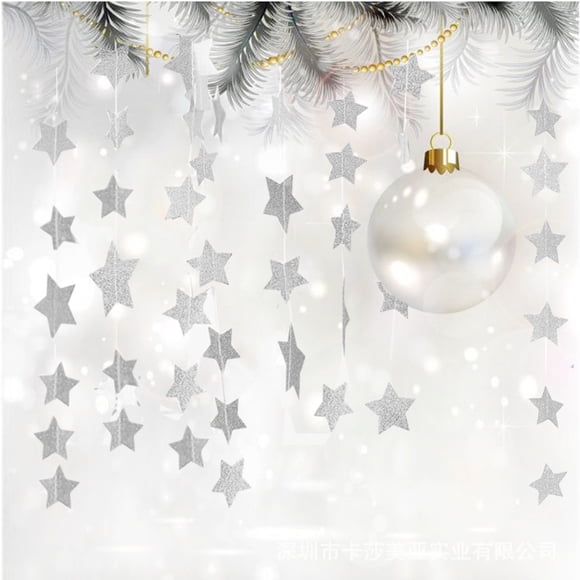 Jinsinto for Birthday Wedding Engagement Bridal Shower Baby Shower Bachelorette Holiday Celebration Party Decorations 13 feet (Silver)