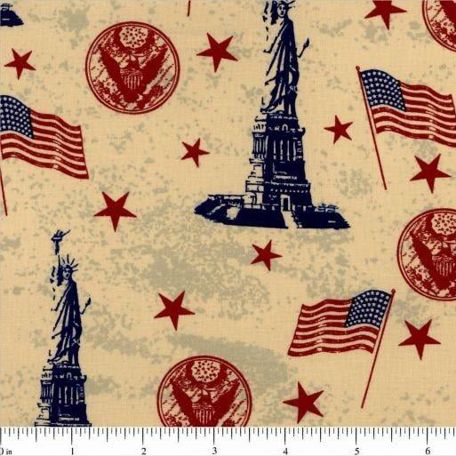 Vtg SSI Patriotic Declaration Independence Wallhanging Fabric Panel 36x43 FF491 