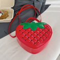 thumbnail image 5 of Hfppkn 3D Strawberry Shaped PU Leather Crossbody Bag Fun Fruit Shoulder Handbag for Casual Daily Use 20x7x17cm, 5 of 7