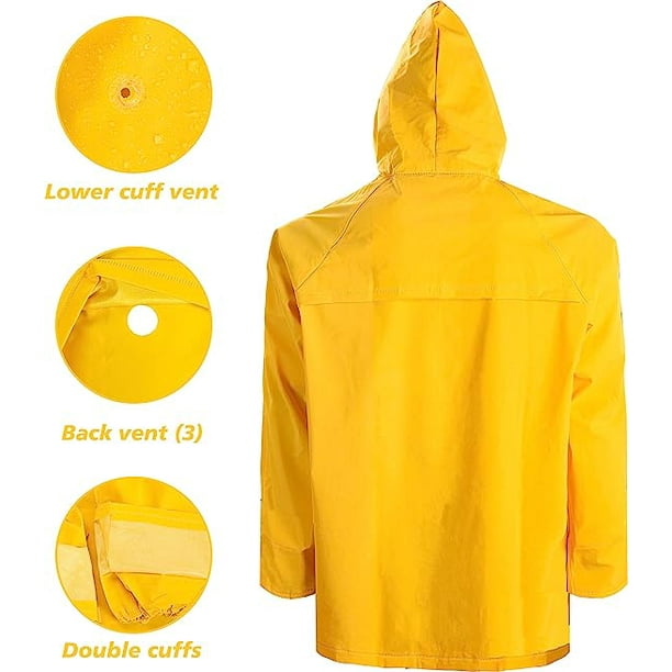 Rain Suits Rain Coats Waterproof Durable Rain Gear Workwear Jacket and Pants  for Men Women，XL 