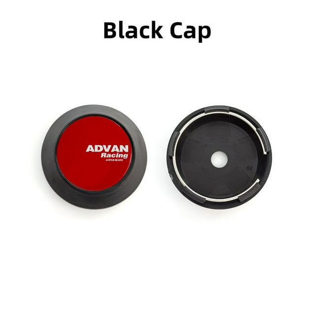 4 Pcs 68mm (45mm Autocollants) Logo Emblème Japonais Advan Racing, Embouts de Moyeu de Roue de Voiture, Accessoires Auto 4 Pcs Rouge Advan 68mm