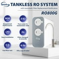 thumbnail image 2 of iSpring RO800G Tankless Reverse Osmosis System, 800 GPD Under Sink Water Filter with 2.5:1 Pure to Drain Ratio, TDS & PFAS Reduction, Space Saving Design, Includes Brushed Nickel Faucet, 2 of 5