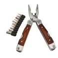 thumbnail image 2 of Creative Gifts International 002411 7 in. Wood Handle Stainless Steel Multi Function Tool with Bits - Silver, 2 of 4