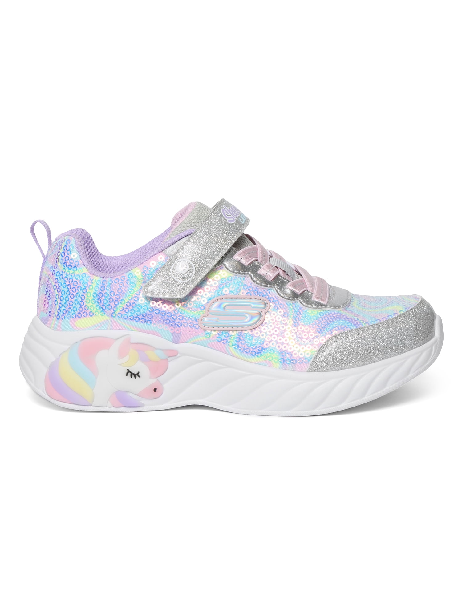 Skechers Kids Unicorn Dancer-Light Up Velcro Strap Sneakers