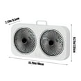 thumbnail image 3 of Honeeladyy Twin Window Fan, Portable Wall Mountables or Desktop Fan with Three Adjustable Wind Speeds High Wind Settings, Suitable for Home, Office, Travel or Picnic, 15.75x8.27x2.17in, Black, 3 of 7