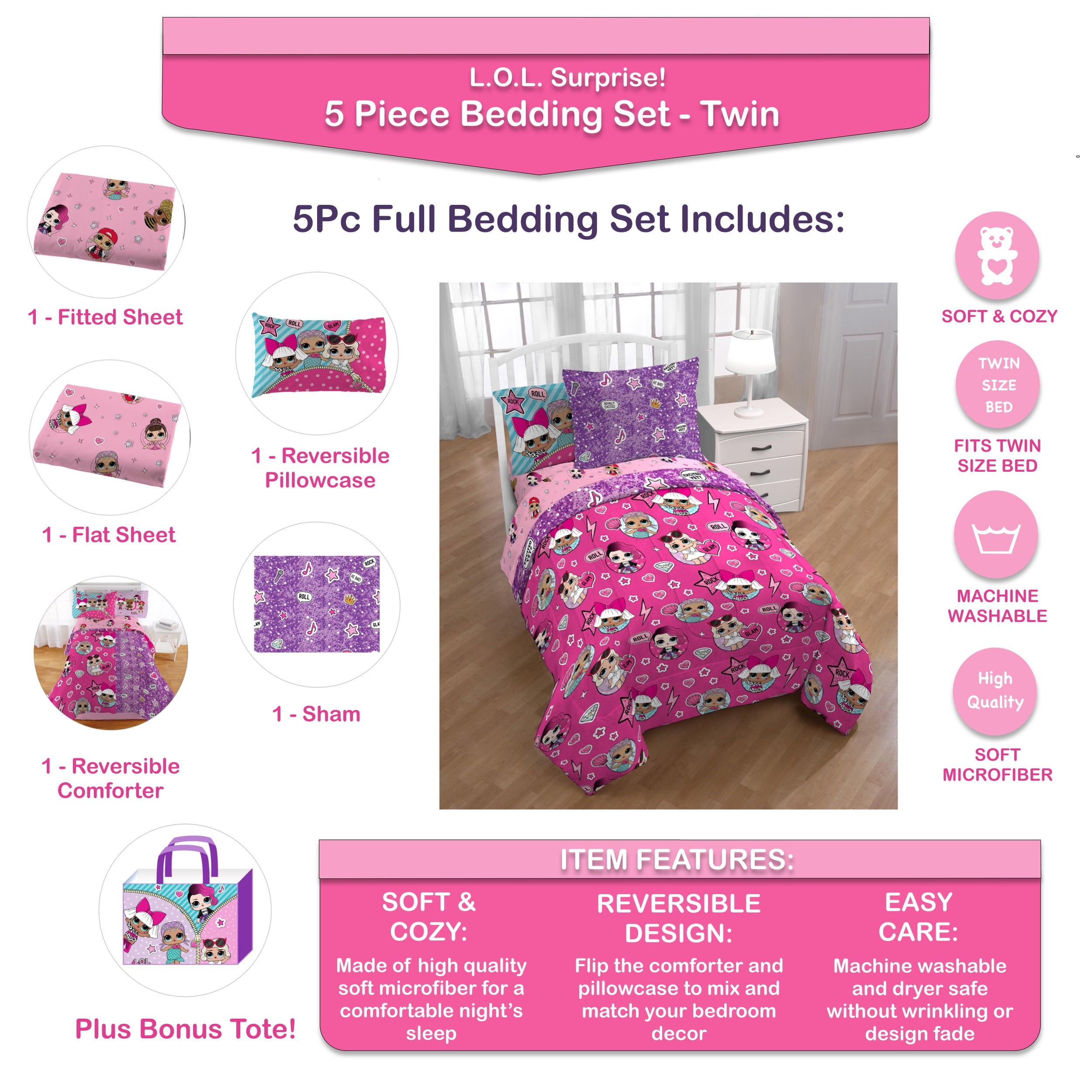 Crayola vivid violet comforter sets (full/queen) crayola. full comforter sheets bonus sham 6
