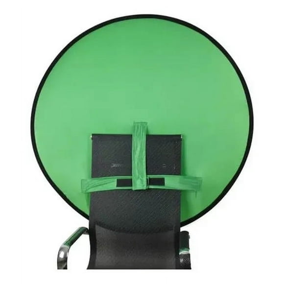 Portable Webcam Background Green Screen Chair for Video Conferencing Chats, Zoom, Skype, Backdrop Video Calls, Chromakey (142cm/4.65ft, Dual-Sided Green/Blue )