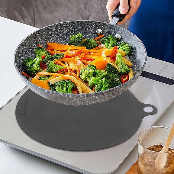 Induction Cooktop Protector Mat Heat Resistant Stove Cover, Fiberglass Liner for Scratch and Burn Protection, Cut to Fit Kitchen Appliance Mat for Easy Cleaning(L)