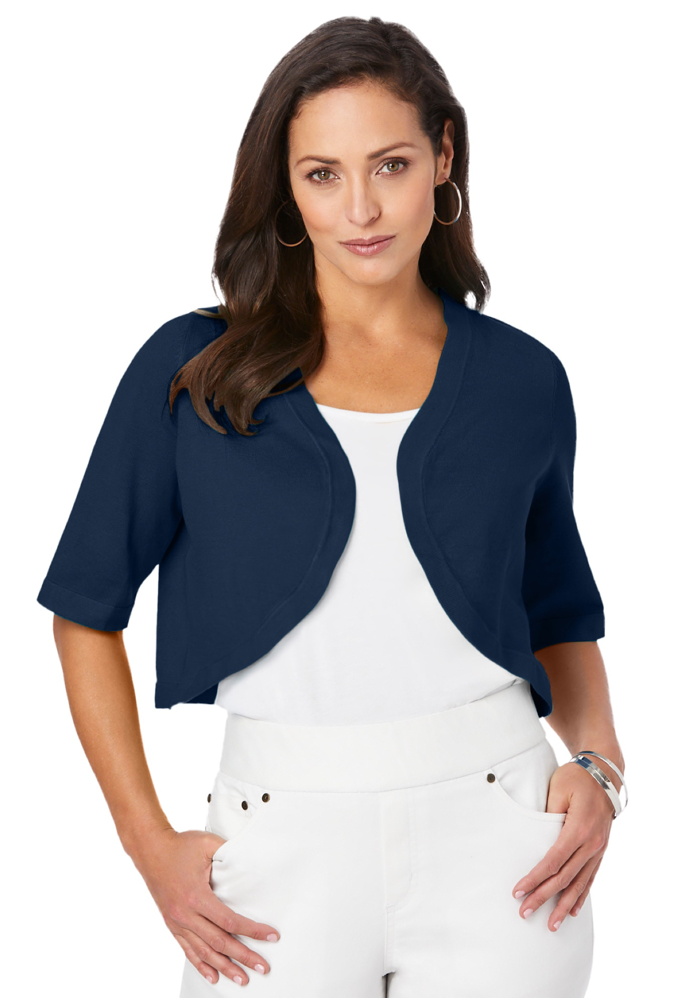 Jessica London Women's Plus Size Cutaway Shrug