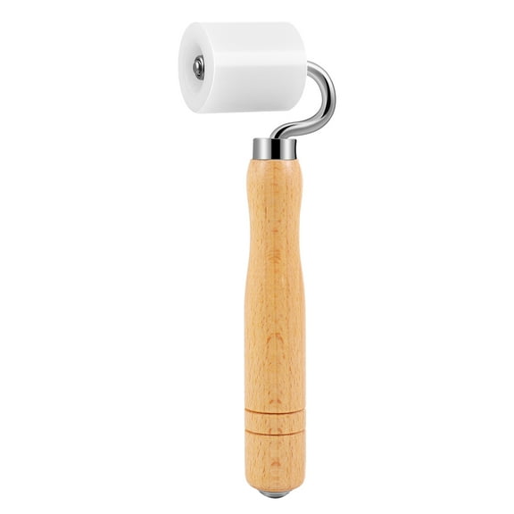 LEORX Beige Wallpaper Roller Tool with Ergonomic Handle for Flattening All Types of Wallcoverings