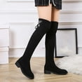 thumbnail image 2 of Jsaierl Thigh High Boots for Womens Over The Knee Patform Chunky Heel Stretch Long Fall Y2K Gogo Boots Fashion Pointed Toe Boots Low Block Heel Booties, 2 of 5