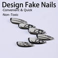 thumbnail image 4 of 24PCS Halloween Press on Nails, Almond-Shaped with Fluorescent Gothic Medieval Castle Design, Detachable Reusable Acrylic Fake Nails, Spooky Festive Manicure Kit for Women Girls, Halloween Party & Da, 4 of 7