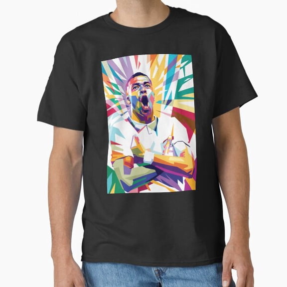 Kylian Mbappé Fan Art Festive Winter Football Supporter Holiday Tee Unisex T-Shirt, up to size 5XL
