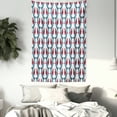 thumbnail image 3 of Tulip Tapestry, Ottoman Art Stylized Tied Vertical Bound Mosaic Tulip Motifs with Leaf Details Print, Wall Hanging for Bedroom Living Room Dorm Decor, 60W X 80L Inches, Red Teal, by Ambesonne, 3 of 5