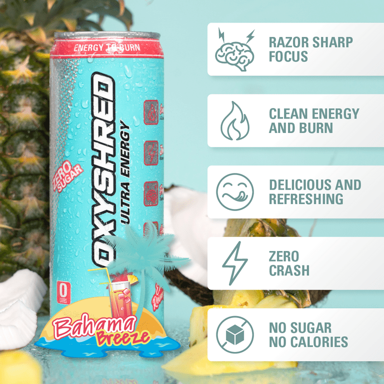 EHPlabs OxyShred Ultra Energy Drink Performance Carbonated, 58 OFF