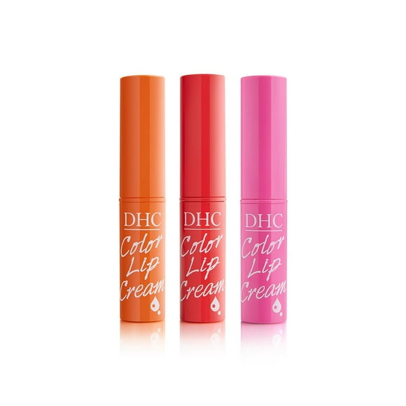 Crema labial DHC Color, paquete de 3 con aceite de oliva y aceite de ricino