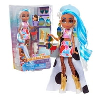 Hairdorables Hairmazing Kaleidoscope Series Fashion Doll 6 Styling Accessories and a Brush, Sallee