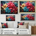 thumbnail image 4 of Designart "Burst of Poinsettia Blooms" Floral Floater Framed Wall Decor, 4 of 7