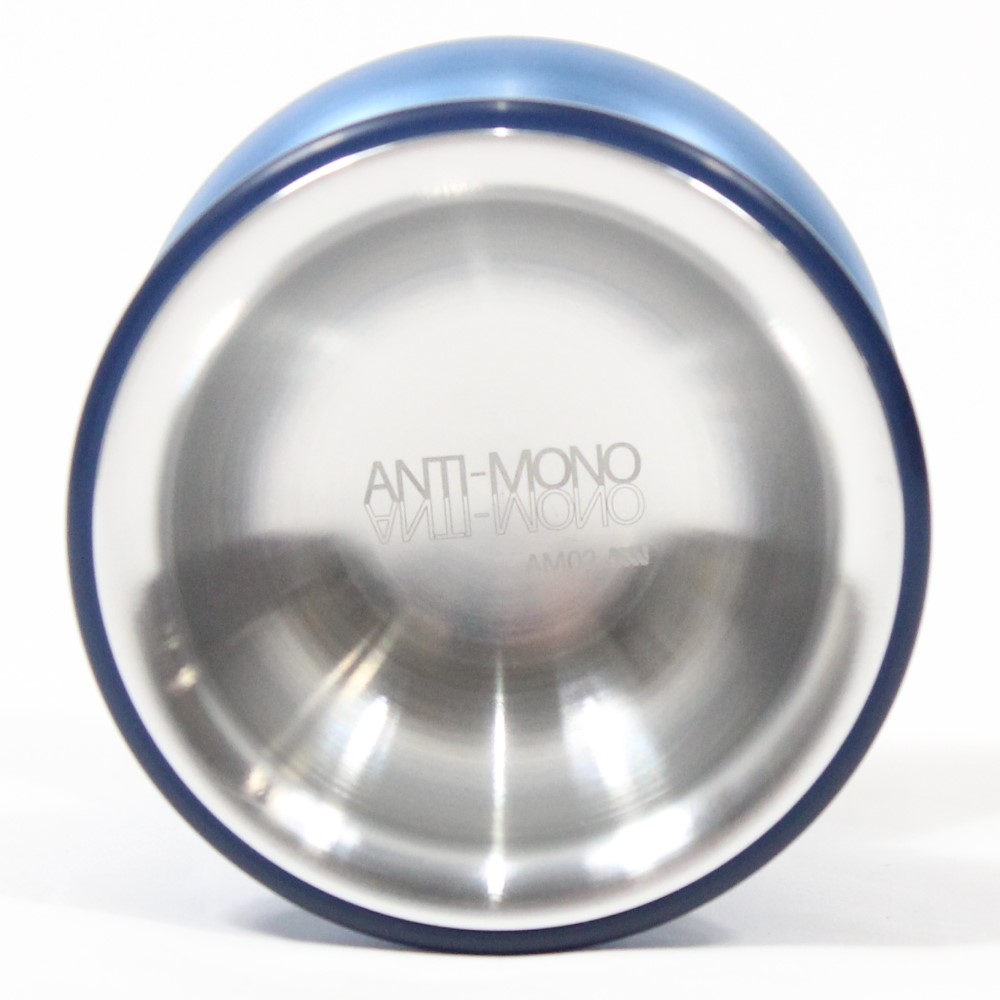 SENSE YOYO Anti-Mono 02 Yo-Yo - Aluminum with PC - Multi-Material YoYo (Lake Blue PC + Glossy Silver)
