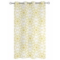 thumbnail image 2 of Yellow Flower Outdoor Curtains for Patio, Retro Tribal Art Abstract Monochrome Texture Privacy Drapes Grommet Waterproof Outside Curtains for Porch/Cabana/Balcony 54"x 84", 1 Panel, 2 of 9