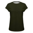 thumbnail image 4 of Holzkary Womens 2025 Cap Sleeve Tops Casual Crew Neck Loose Fit Sweater Vest Lightweight Knit Pullover Tank Summer Tops Knit Short Sleeve Soft Blouse for Daily Wear Blackish Green L, 4 of 5