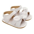 thumbnail image 1 of Diconna Baby Girls Summer Bow Sandals, Soft Sole Non-Slip  Flats Pre-Walkers, 1 of 4