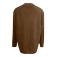 thumbnail image 5 of Krdevn Mens Shirts - Men's Casual Long Sleeve Shirt Loose Fit Thickened Knit Top Comfortable Breathable Soft Stylish Versatile for Daily Wear,Mens Fall Shirts,Color:Brown,Size:XL, 5 of 5