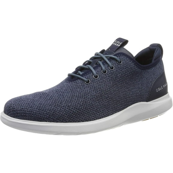 Cole Haan Grand Plus Essex Vintage Indigo Knit Lace Up Rounded Toe Sneakers (Vintage Indigo Knit, 8)