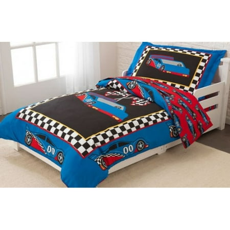 Kidkraft Racecar 4 Piece Toddler Bedding Set Kidkraft Racecar 4 Piece Toddler Bedding Set