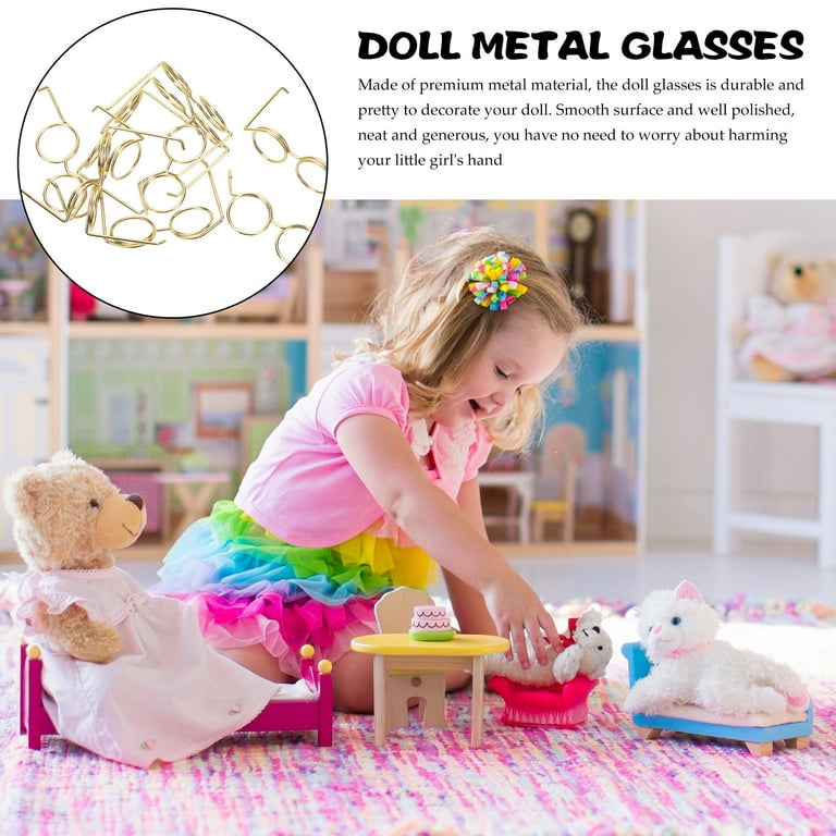 30 Pcs Metal Glasses Dreses Doll Clothes Doll Dress up Toys Doll Clothing Accessories Sunglasses for Doll Dress up Baby Walmart