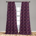 thumbnail image 5 of Ambesonne Dragonfly Curtains, Girls Vintage Animal, Pair of 28"x63", Purple Peach, 5 of 5