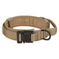 thumbnail image 1 of YOPTOP Tactical Dog Collar, Adjustable Military Training Nylon Dog Collar with Control Handle and Heavy Metal Buckle for Medium and Large Dogs,Khaki,Collar,XL, 1 of 7